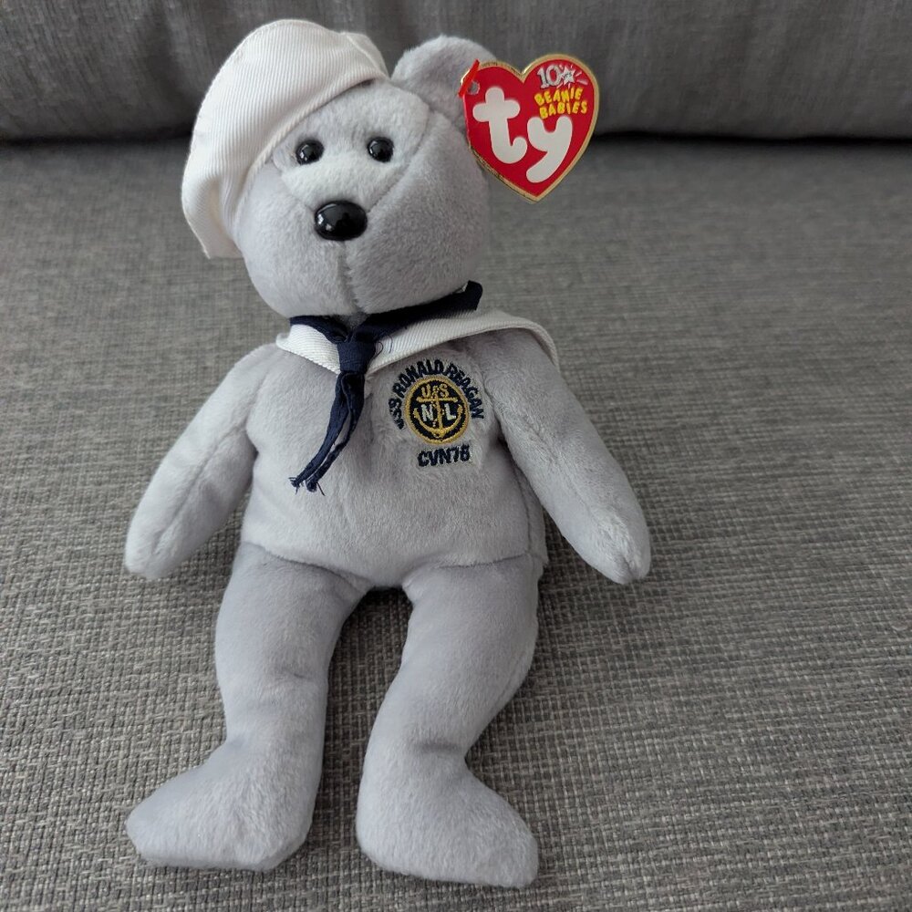 Ty Beanie Baby Ronnie the Sailor 2003 - Original Tag - ERRORS